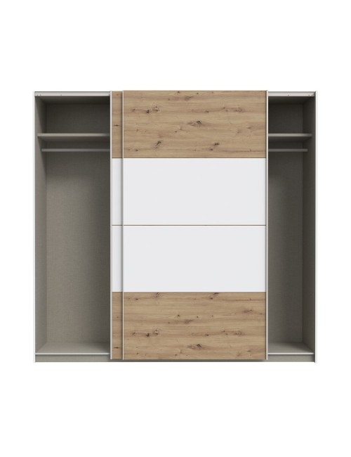 Armadio Elio 2 ante scorrevoli rovere e bianco 220x61x210.5H