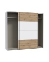 Armadio Elio 2 ante scorrevoli rovere e bianco 220x61x210.5H