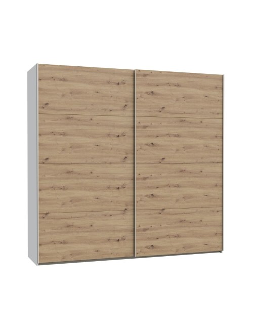 Armadio Elio 2 ante scorrevoli rovere e bianco 220x61x210.5H