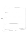 Armadio Elio 2 ante scorrevoli rovere e bianco 220x61x210.5H