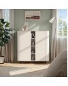 Mobile contenitore Marini 2 ante e 4 vani a giorno cashmere 150x43x154 cm push pull