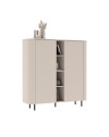 Mobile contenitore Marini 2 ante e 4 vani a giorno cashmere 150x43x154 cm push pull