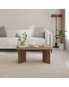 Tavolino da salotto Sam 100x60 cm colore noce con bordi arrotondati