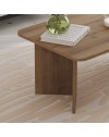 Tavolino da salotto Sam 100x60 cm colore noce con bordi arrotondati