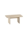 Tavolino da salotto Pietra 100x60 cm colore travertino con gambe a pannello e bordi arrotondati