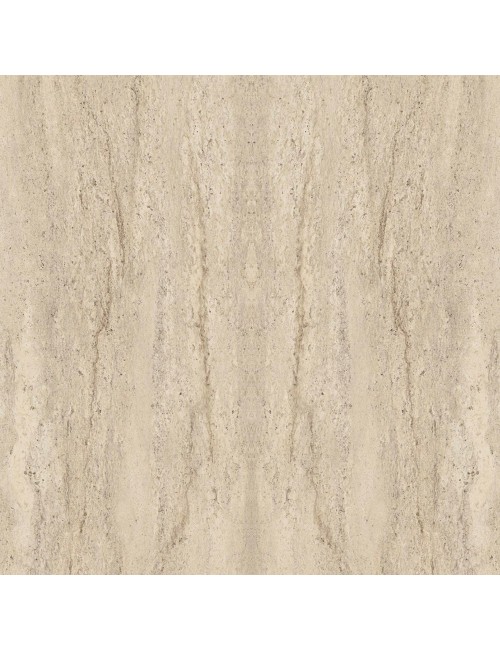 Tavolino da salotto Pietra 100x60 cm colore travertino con gambe a pannello e bordi arrotondati
