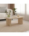 Tavolino da salotto Sam 100x60 cm colore travertino con bordi arrotondati