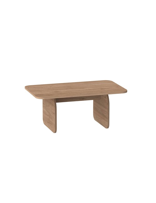 Tavolino da salotto Pietra 100x60 cm colore sepet con gambe a pannello e bordi arrotondati