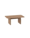 Tavolino da salotto Pietra 100x60 cm colore sepet con gambe a pannello e bordi arrotondati