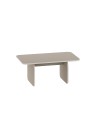 Tavolino da salotto Pietra 100x60 cm colore cashmere con gambe a pannello e bordi arrotondati