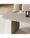 Tavolino da salotto Pietra 100x60 cm colore cashmere con gambe a pannello e bordi arrotondati