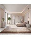 Camera da letto cashmere olmo biscotto armadio 6 ante con specchi e letto contenitore Loana