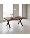 Tavolo allungabile England con piano in MDF noce e gambe nere 180x100x76H