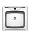 Mini cucina Cucinino80 bianco larice con lavello e piano cottura a gas 80x60x85H