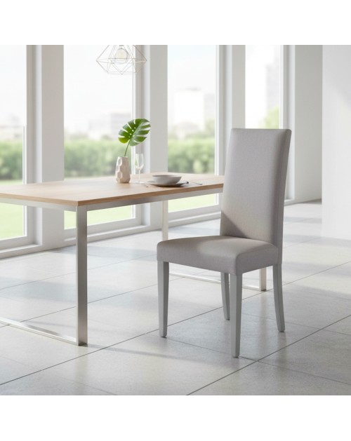 Set 2 Sedie rivestita in tessuto grigio Nancy