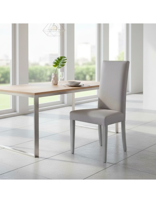 Set 2 Sedie rivestita in tessuto grigio Nancy