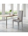Set 2 Sedie rivestita in tessuto grigio Nancy