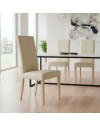 Set 2 sedie similpelle Giada colore beige