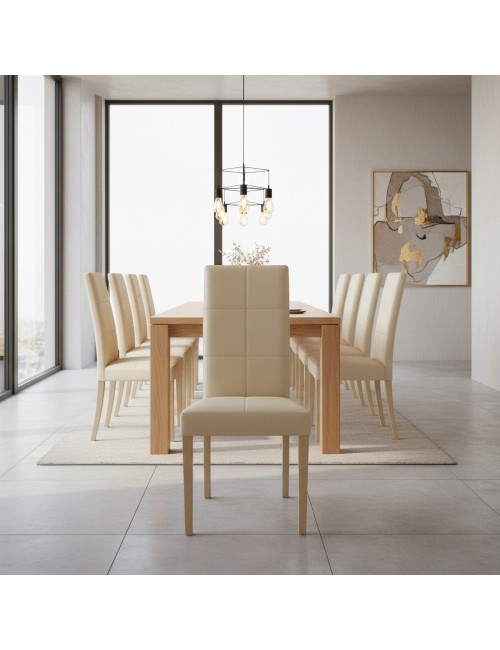 Sedia Similpelle Giada Colore Beige Prezzo