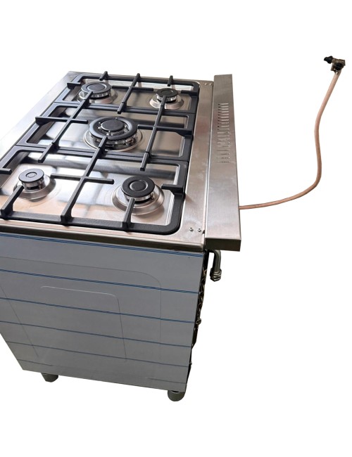 Cucina a gas Samet Stromboli 80x55 con forno e grill elettrici – Inox Classe A