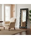 Specchiera Anna 76x180 cm. colore nero lucido