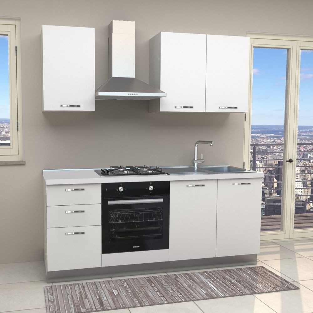 Cucina Taurus completa di elettrodomestici 195 cm