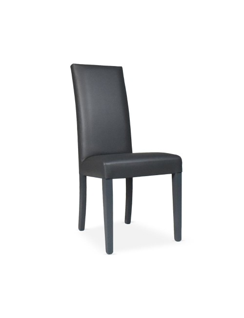 Set 2 Sedie Nancy ecopelle colore grigio antracite
