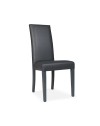 Set 2 Sedie Nancy ecopelle colore grigio antracite