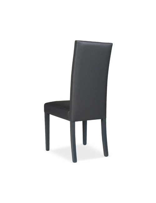 Set 2 Sedie Nancy ecopelle colore grigio antracite