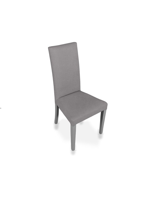 Set 2 sedie rivestite in tessuto grigio Nancy