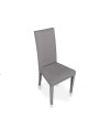 Set 2 sedie rivestite in tessuto grigio Nancy