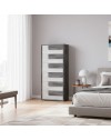 Settimino Selva 6 Cassetti Nero e Bianco – Design Moderno e Forte Impatto