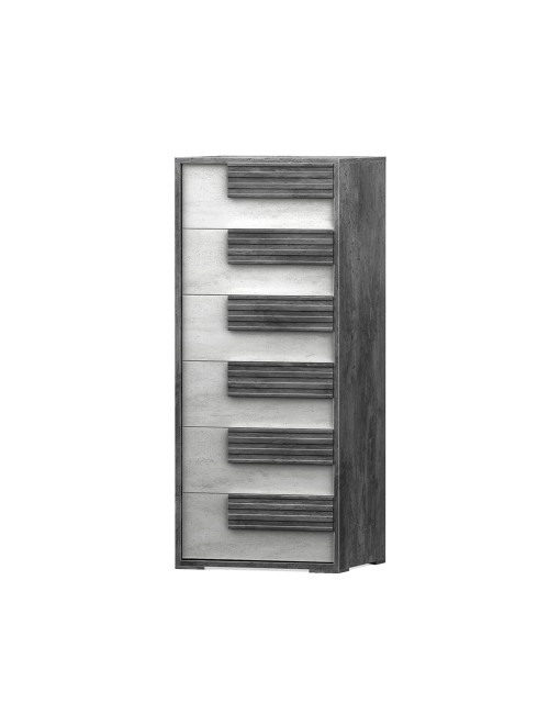 Settimino Selva 6 Cassetti Nero e Bianco – Design Moderno e Forte Impatto