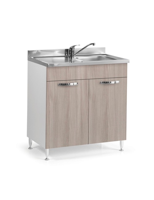 Sottolavello 2 Ante 80 cm Con Lavello Incluso Colore Olmo Prezzo