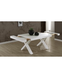 Tavolo allungabile bianco larice 180x100  Gondar