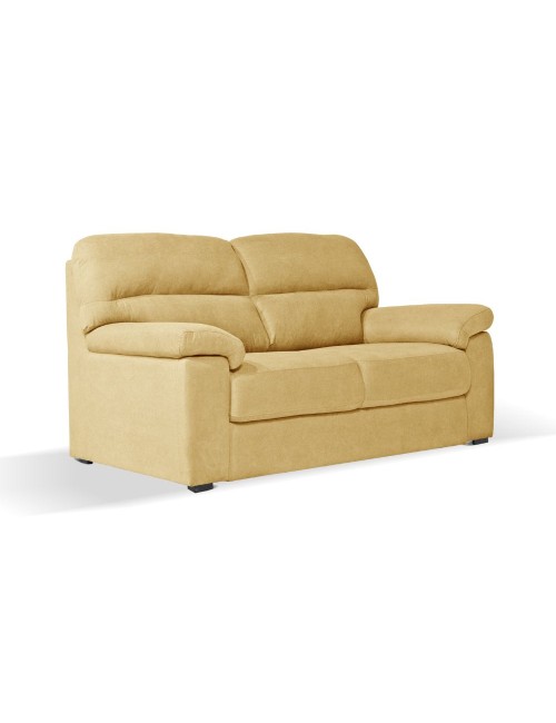 Divano 2 posti Alenda tessuto Roma14 colore giallo 160x98x92h