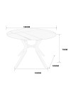 Tavolo Rotondo Aurora Ø120 con Piano Ceramica Bianco Lucido e Struttura Nera – Eleganza Moderna