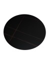 Tavolo Rotondo Aurora Ø120 con Piano Ceramica Nero Opaco e Struttura Nera – Eleganza Moderna