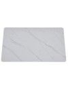 Tavolo Rettangolare Megalit con Piano in Ceramica Bianco Lucido e Struttura Nera – Design Moderno