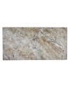 Tavolo Rettangolare Imperial 180x90 in Ceramica Effetto Marmo Senafe Brown Lucido con Gambe in Metallo Nero