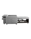 Poltrona Letto Miray in Tessuto Grigio con Seduta Trapuntata – Design Salvaspazio