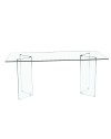 Tavolo in vetro trasparente temperato Nespolo 160x90x75H