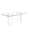 Tavolo in vetro trasparente temperato Nespolo 160x90x75H