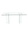 Tavolo in vetro trasparente temperato Nespolo 160x90x75H