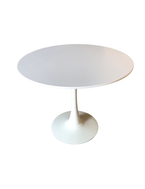 Tavolo rotondo bianco opaco Derek 90x90x73H