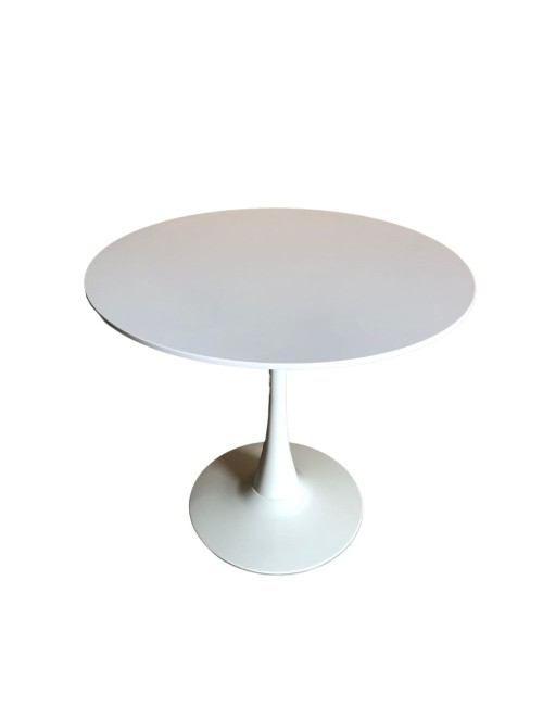 Tavolo rotondo bianco opaco Derek 90x90x73H