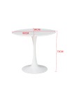 Tavolo rotondo bianco opaco Derek 90x90x73H