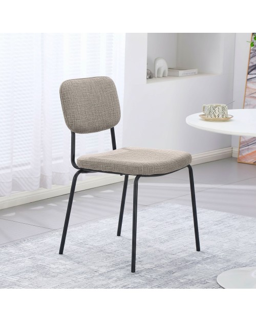 Set 4 Sedie imbottite Juno Aragon taupè 44x55x83H – Il comfort in stile industriale