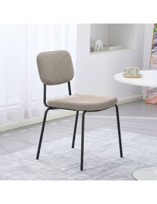 Set 4 Sedie imbottite Juno Aragon taupè 44x55x83H – Il comfort in stile industriale