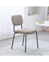 Set 4 Sedie imbottite Juno Aragon taupè 44x55x83H – Il comfort in stile industriale